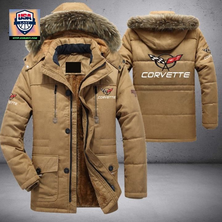 Corvette C5 Logo Brand Parka Jacket Winter Coat - Best couple on earth