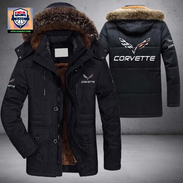 Corvette C7 Logo Brand Parka Jacket Winter Coat