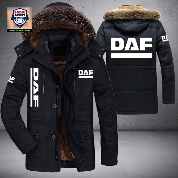DAF Trucks Logo Brand Parka Jacket Winter Coat