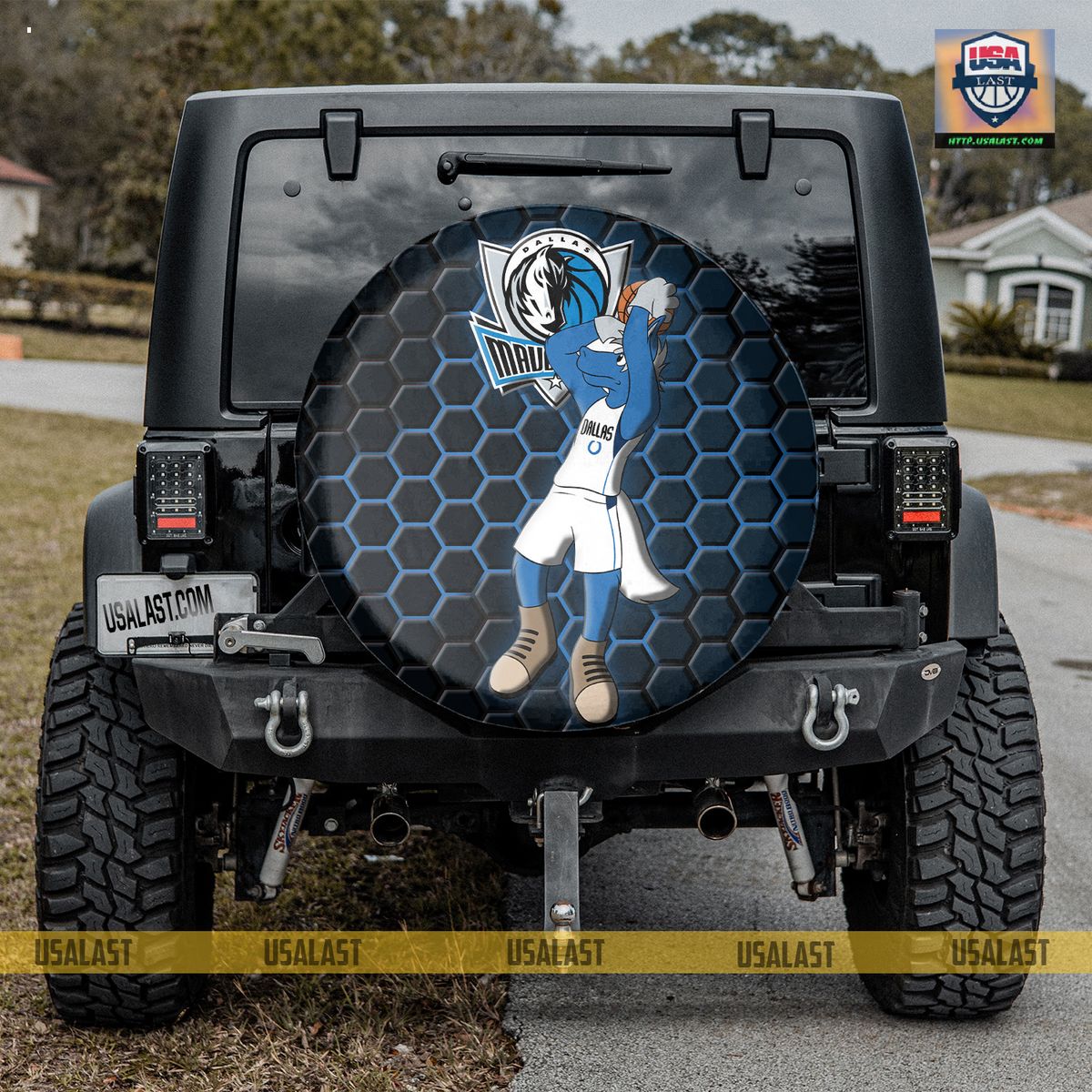 AMAZING Dallas Mavericks NBA Mascot Spare Tire Cover