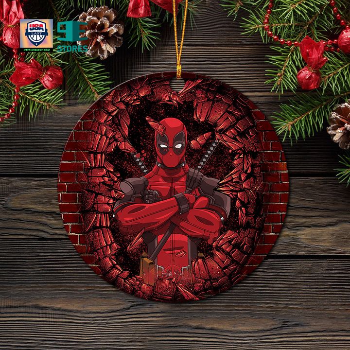 Deadpool Break Wall Wood Ornament Perfect Gift For Holiday - It is too funny