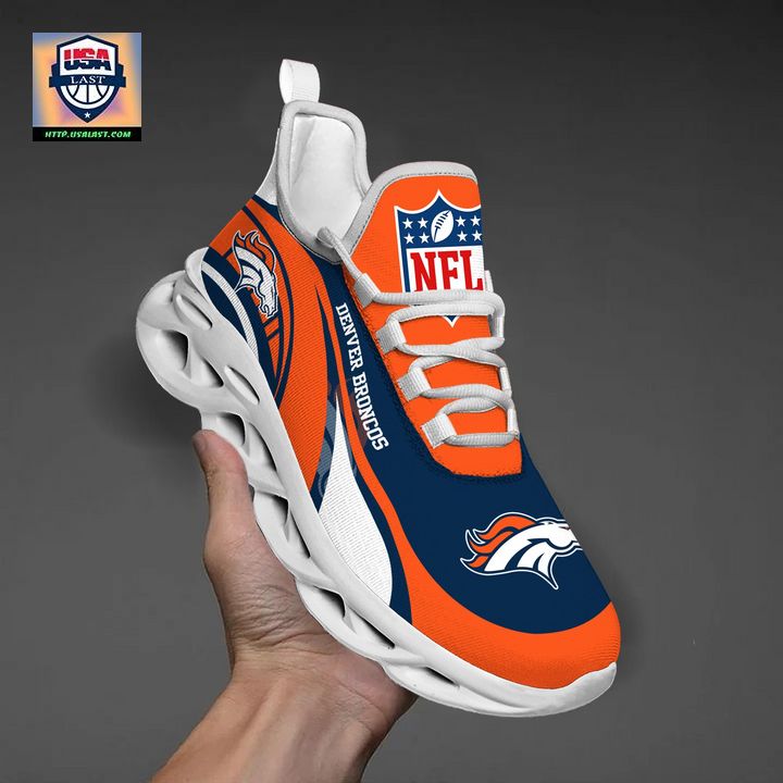 Denver Broncos NFL Customized Max Soul Sneaker - Radiant and glowing Pic dear
