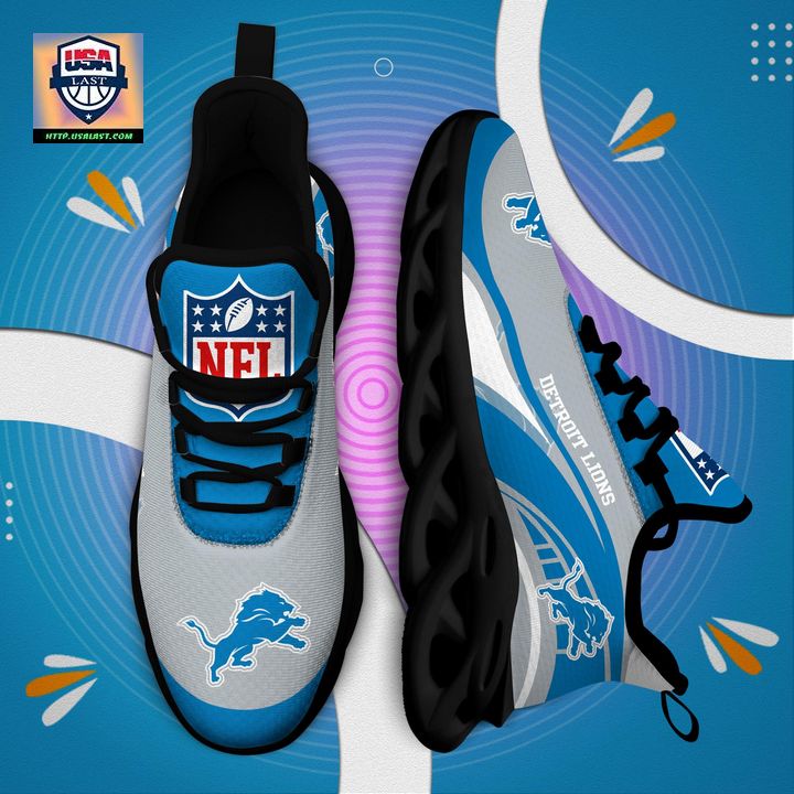 Detroit Lions NFL Customized Max Soul Sneaker - Sizzling