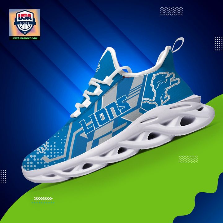 Detroit Lions Personalized Clunky Max Soul Shoes Best Gift For Fans - Nice Pic