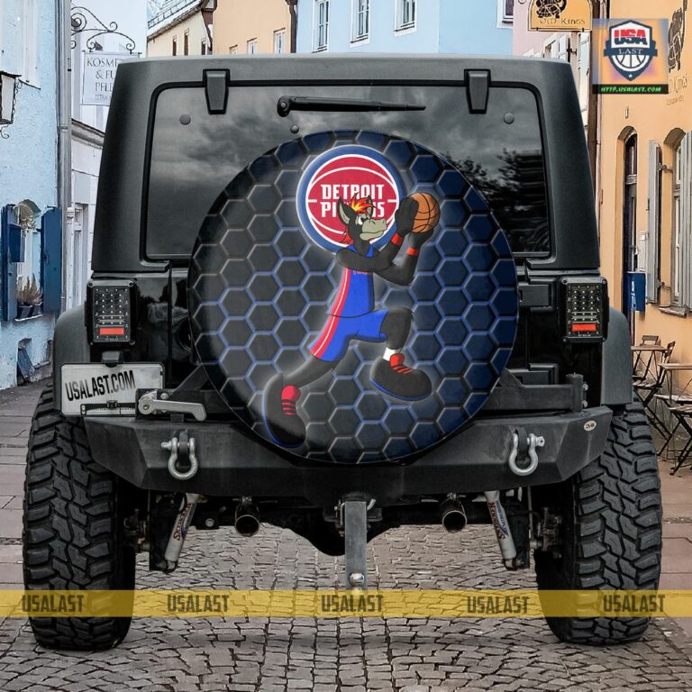 Detroit Pistons NBA Mascot Spare Tire Cover - You look lazy