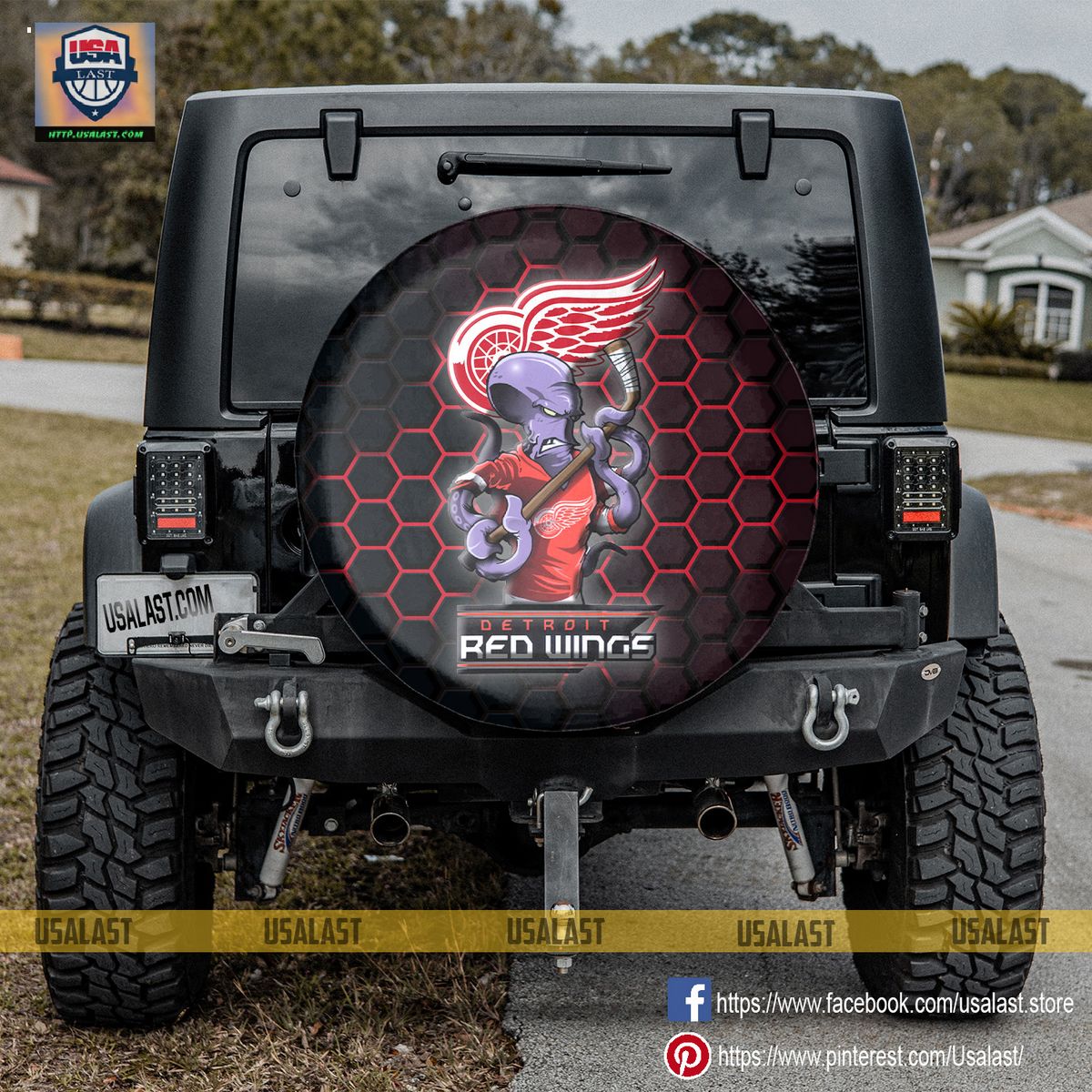 AMAZING Detroit Red Wings NHL Mascot Spare Tire Cover