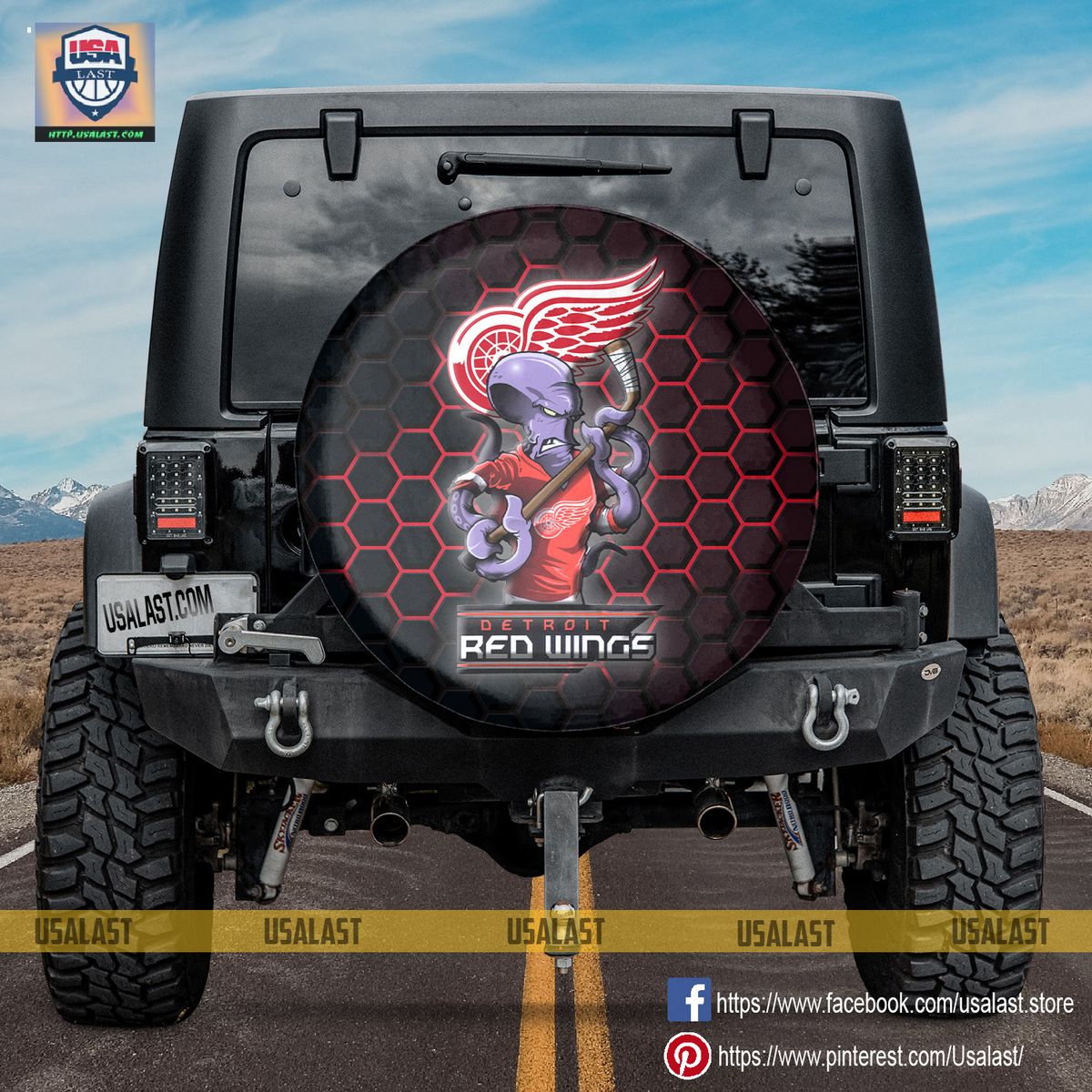Detroit Red Wings MLB Mascot Spare Tire Cover - This place looks exotic.