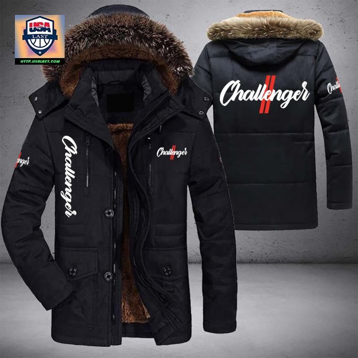Dodge Challenger Logo Brand Parka Jacket Winter Coat