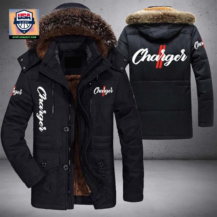Dodge Charger Logo Brand Parka Jacket Winter Coat