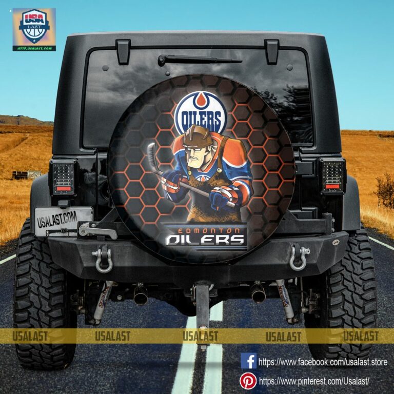 Edmonton Oilers MLB Mascot Spare Tire Cover - Cutting dash