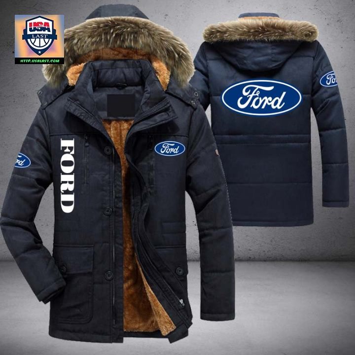 Ford Logo Brand Parka Jacket Winter Coat - Nice shot bro