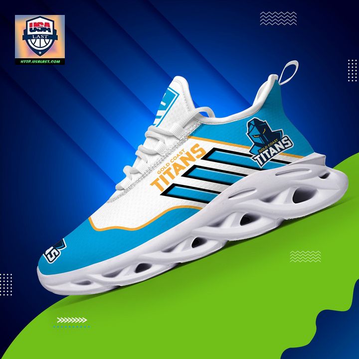 Gold Coast Titans Personalized Clunky Max Soul Shoes Running Shoes - Nice Pic