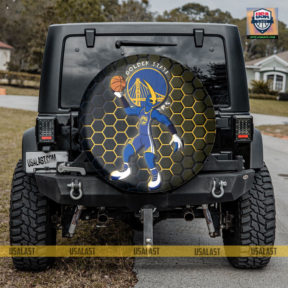 AMAZING Golden State Warriors NBA Mascot Spare Tire Cover
