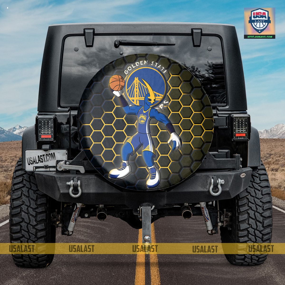 AMAZING Golden State Warriors NBA Mascot Spare Tire Cover