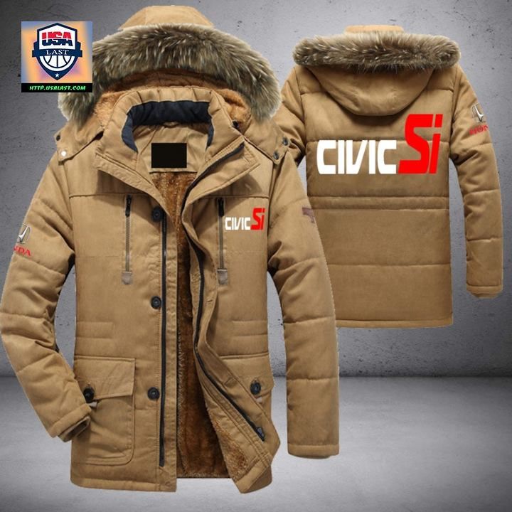 Honda Civic Si Logo Brand Parka Jacket Winter Coat - Mesmerising