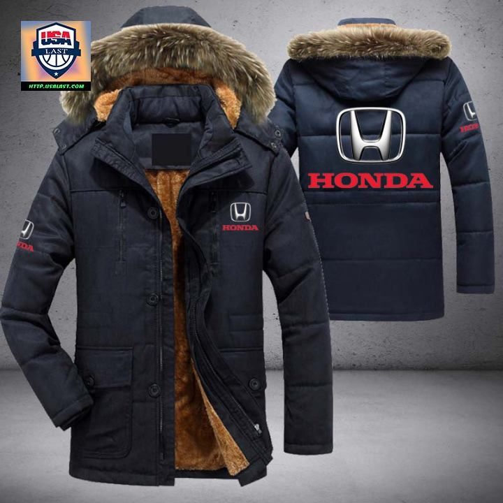 Honda Logo Brand Parka Jacket Winter Coat - Gang of rockstars