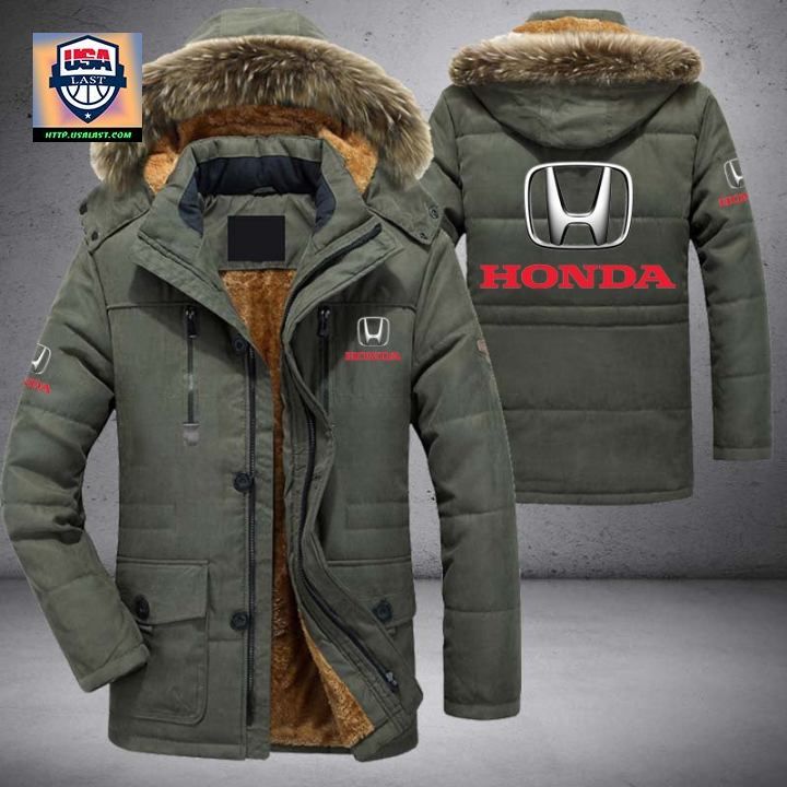 Honda Logo Brand Parka Jacket Winter Coat - You look too weak