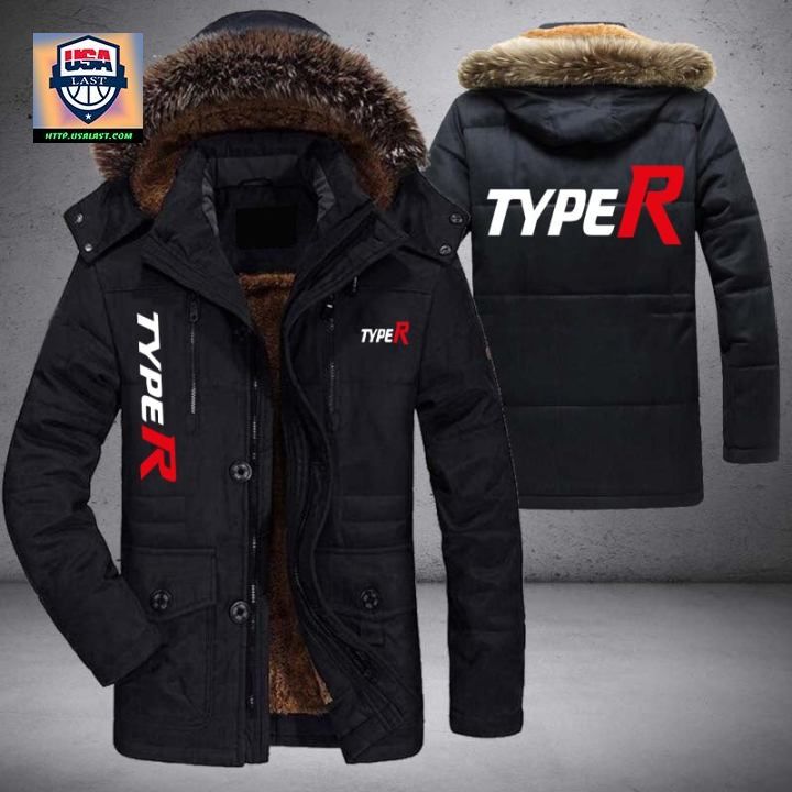 Honda Type R Logo Brand Parka Jacket Winter Coat
