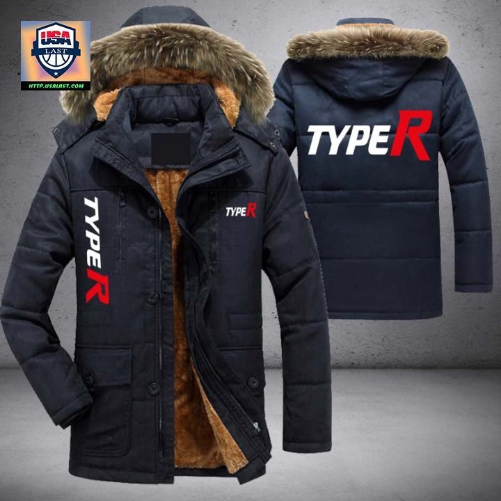 Honda Type R Logo Brand Parka Jacket Winter Coat - Elegant and sober Pic