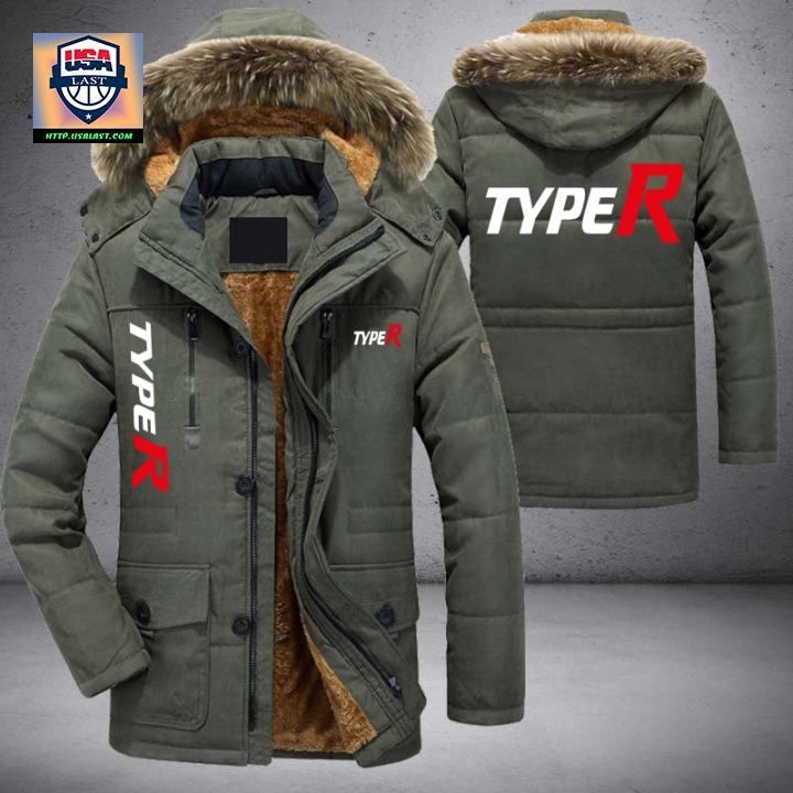 Honda Type R Logo Brand Parka Jacket Winter Coat - Stand easy bro