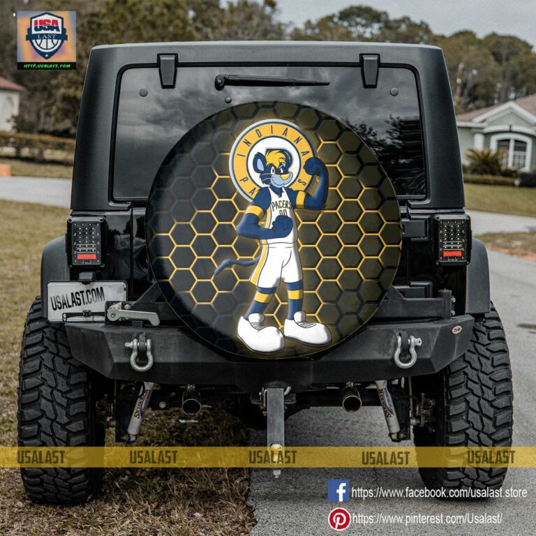 Indiana Pacers NBA Mascot Spare Tire Cover - Radiant and glowing Pic dear