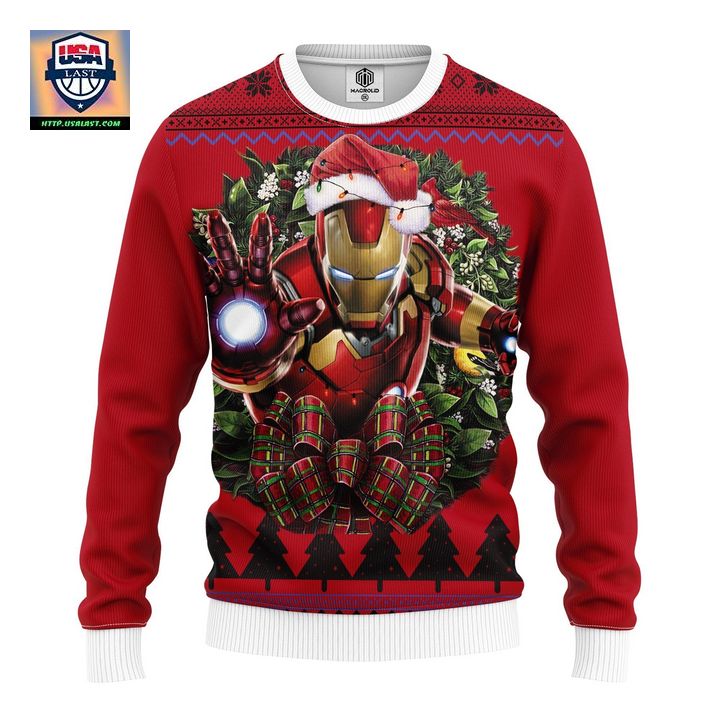 Iron Man Cartoon Noel Mc Ugly Christmas Sweater Thanksgiving Gift
