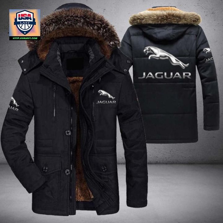 Jaguar Logo Brand Parka Jacket Winter Coat