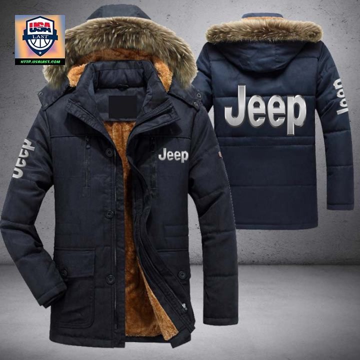 Jeep Logo Brand Parka Jacket Winter Coat - Nice place and nice picture