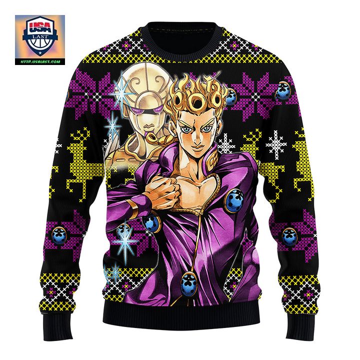 Jojo Giorno Ugly Christmas Sweater Anime Xmas Gift - Loving, dare I say?