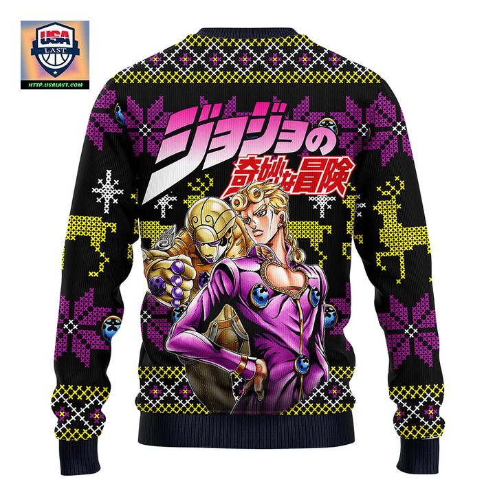 Jojo Giorno Ugly Christmas Sweater Anime Xmas Gift - Nice shot bro