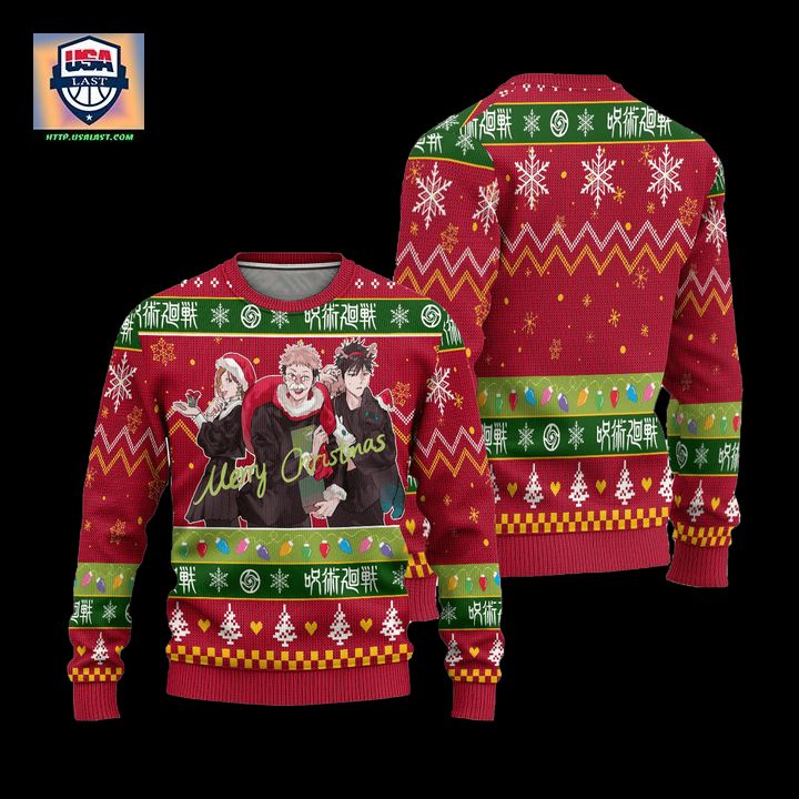 Jujutsu Kaisen Ugly Christmas Sweater Custom Xmas Gift - Unique and sober