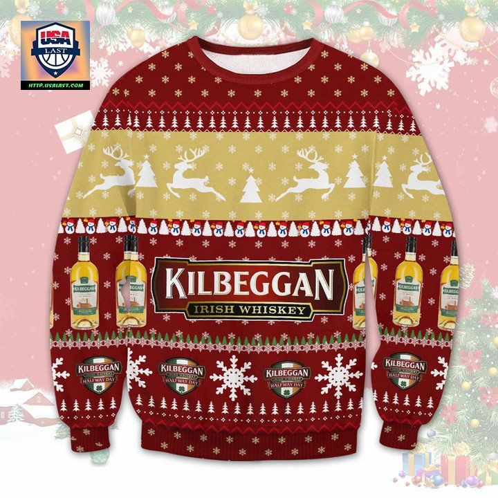 Kilbeggan Irish Whiskey Ugly Christmas Sweater 2022