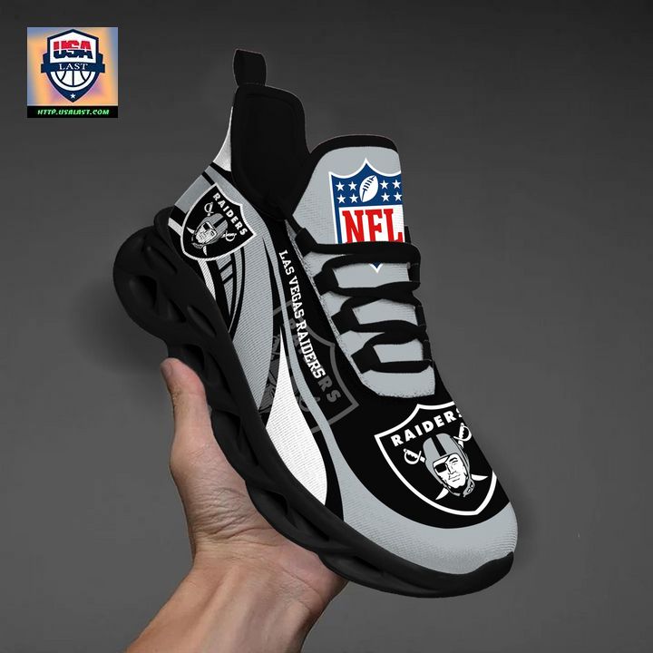 Las Vegas Raiders NFL Customized Max Soul Sneaker - Nice photo dude