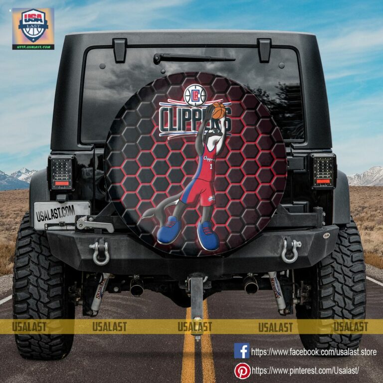 Los Angeles Clippers NBA Mascot Spare Tire Cover - Rocking picture