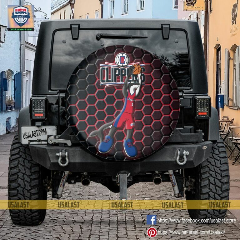 Los Angeles Clippers NBA Mascot Spare Tire Cover - Selfie expert