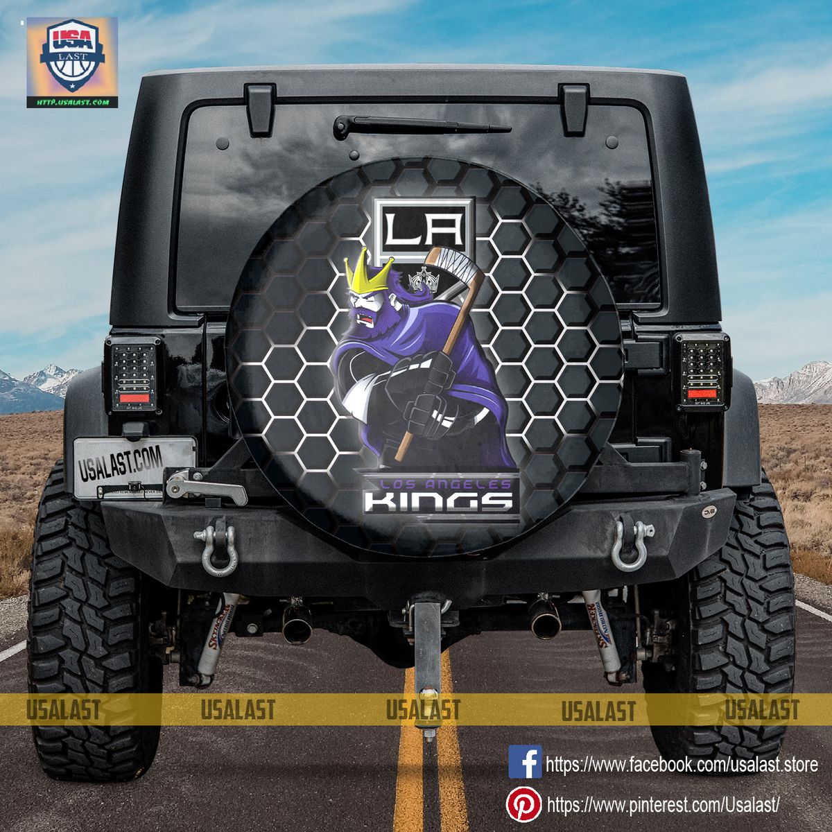 AMAZING Los Angeles Kings NHL Mascot Spare Tire Cover