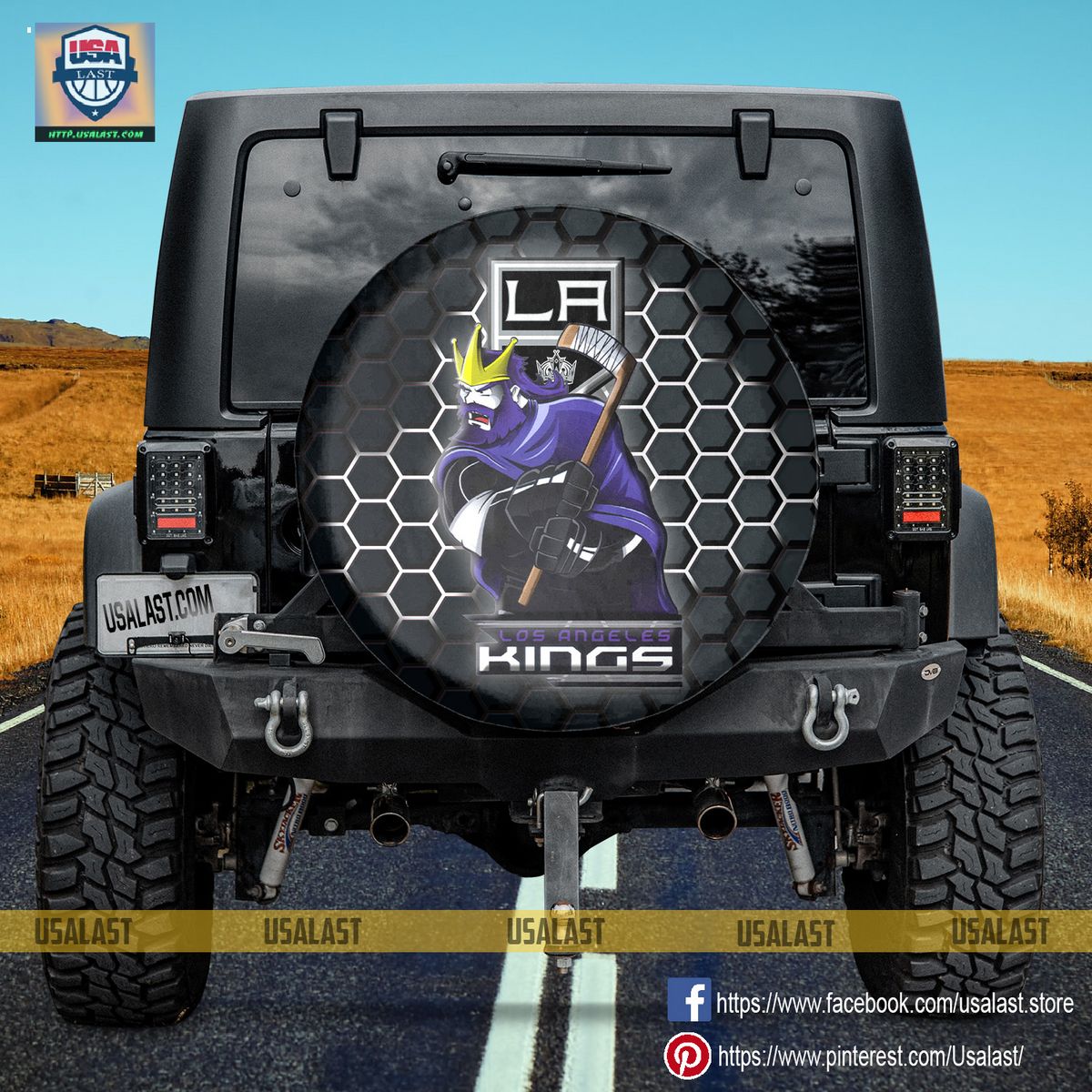 AMAZING Los Angeles Kings NHL Mascot Spare Tire Cover