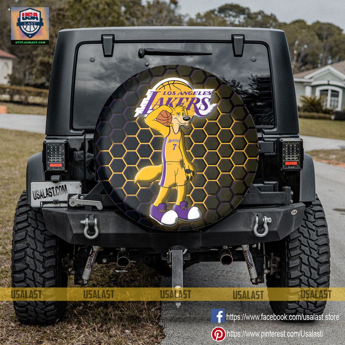 AMAZING Los Angeles Lakers NBA Mascot Spare Tire Cover