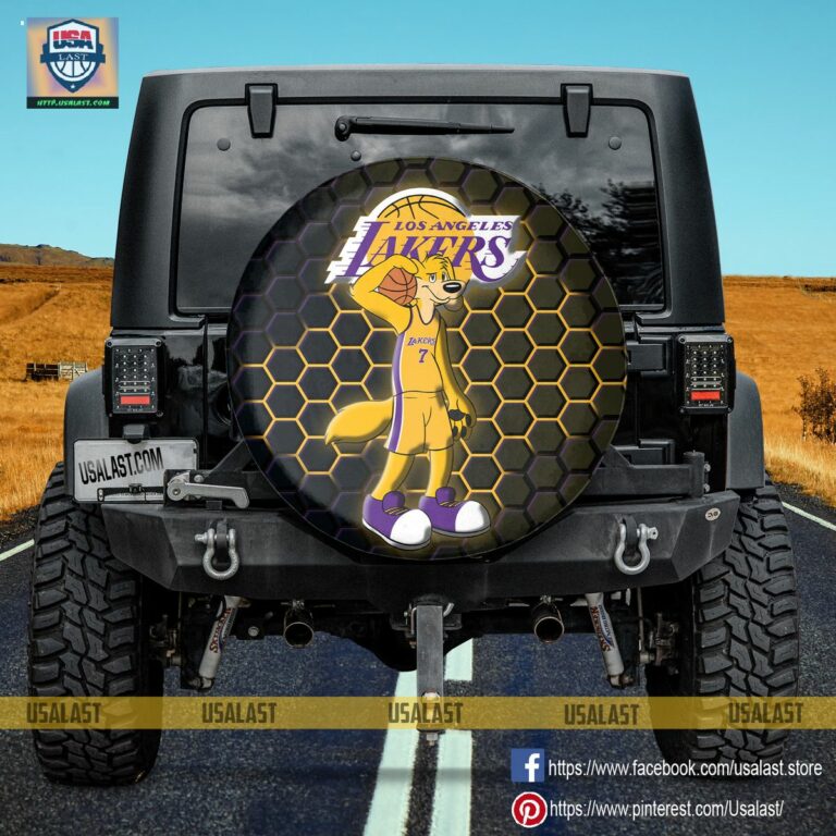 Los Angeles Lakers NBA Mascot Spare Tire Cover - Nice Pic