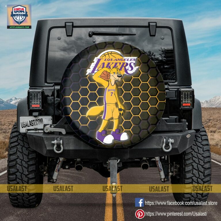 Los Angeles Lakers NBA Mascot Spare Tire Cover - This is awesome and unique