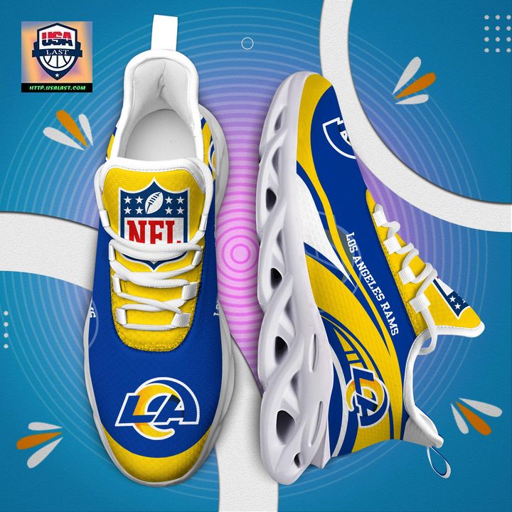 Los Angeles Rams NFL Customized Max Soul Sneaker - Radiant and glowing Pic dear