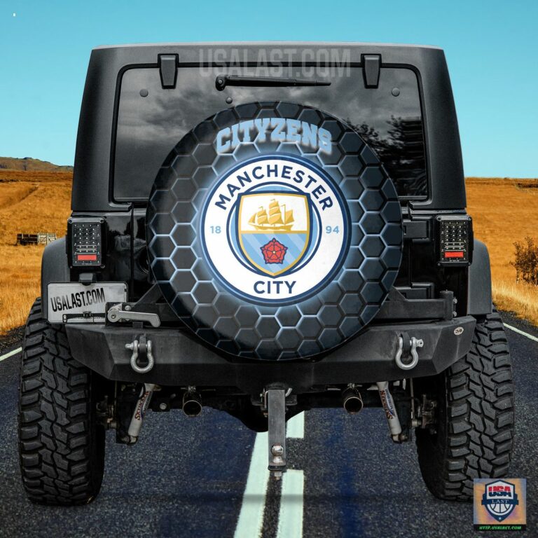 Manchester City FC Spare Tire Cover - Cutting dash
