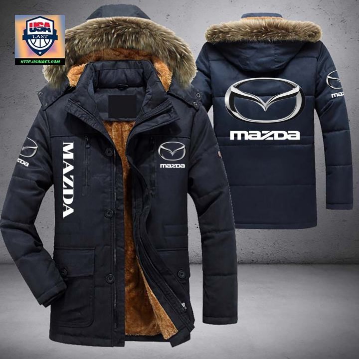 Mazda Logo Brand Parka Jacket Winter Coat - Damn good