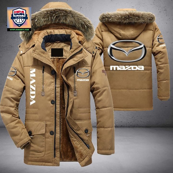 Mazda Logo Brand Parka Jacket Winter Coat - Oh my God you have put on so much!