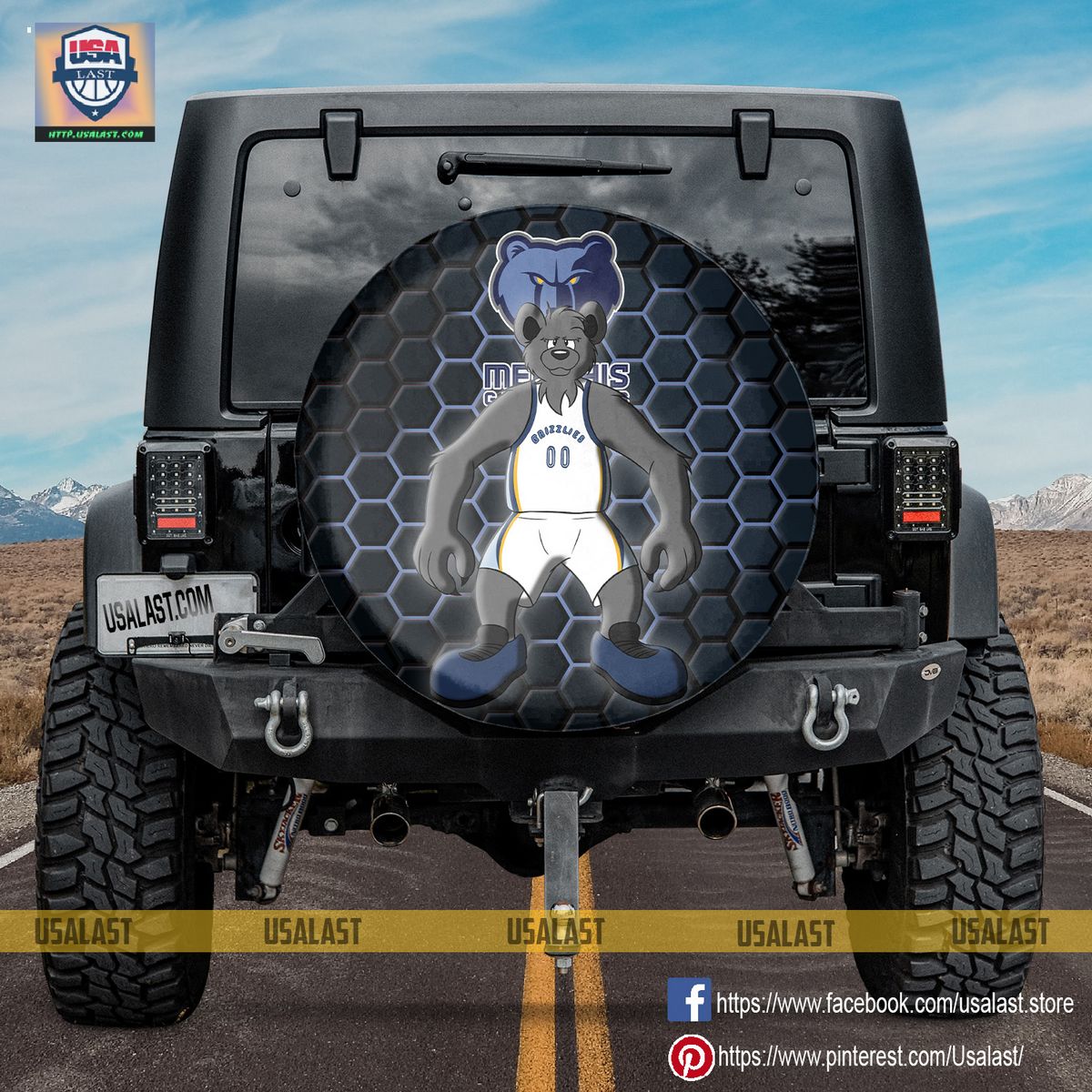 AMAZING Memphis Grizzlies NBA Mascot Spare Tire Cover