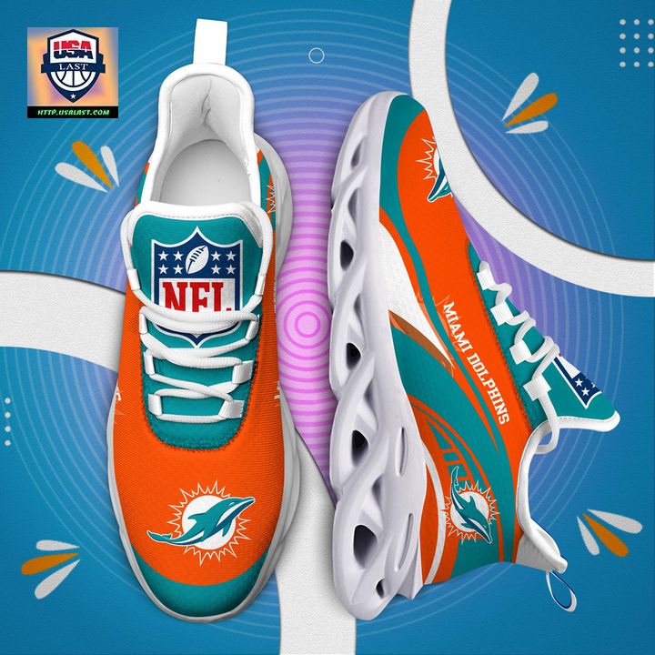 Miami Dolphins NFL Customized Max Soul Sneaker - Rocking picture