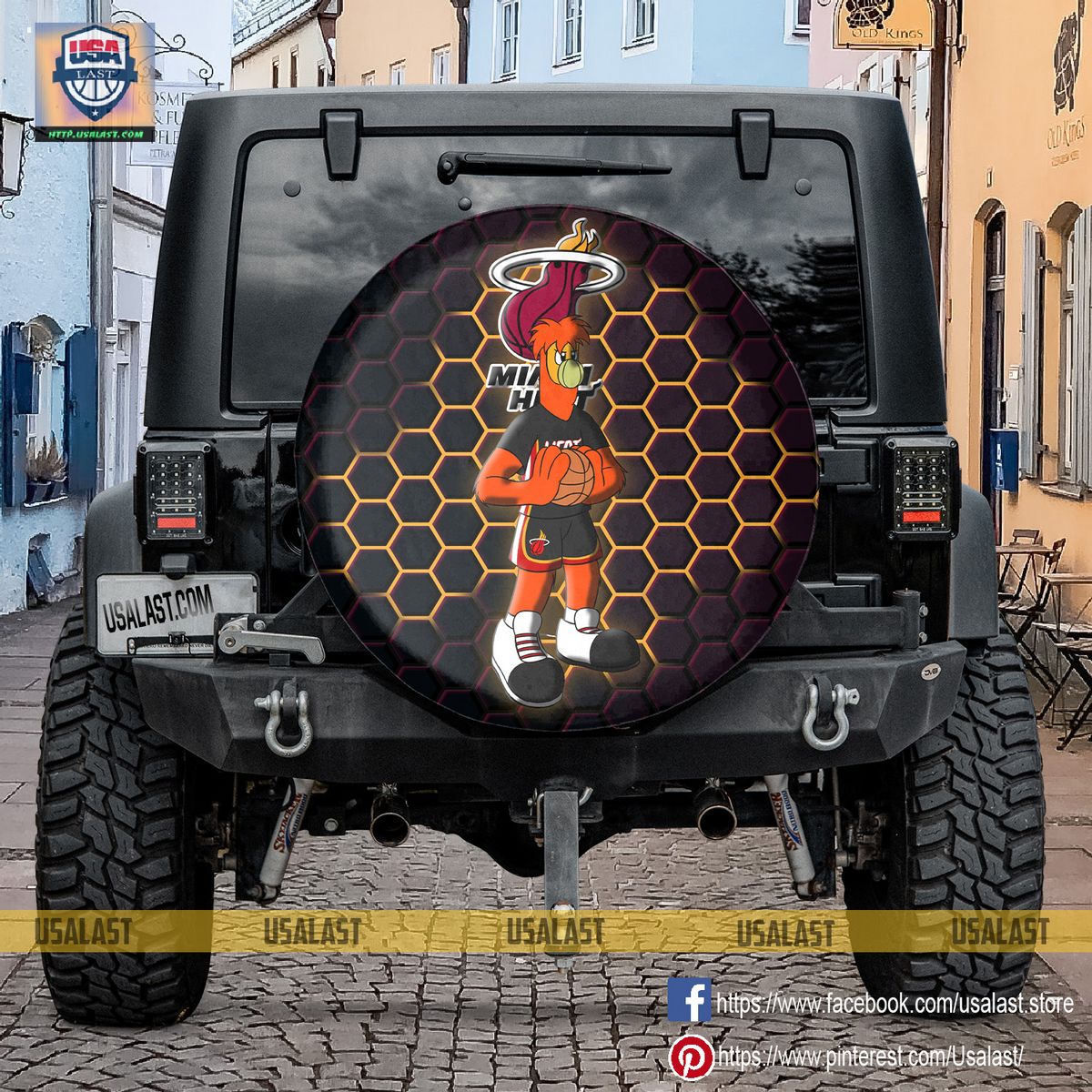 AMAZING Miami Heat NBA Mascot Spare Tire Cover