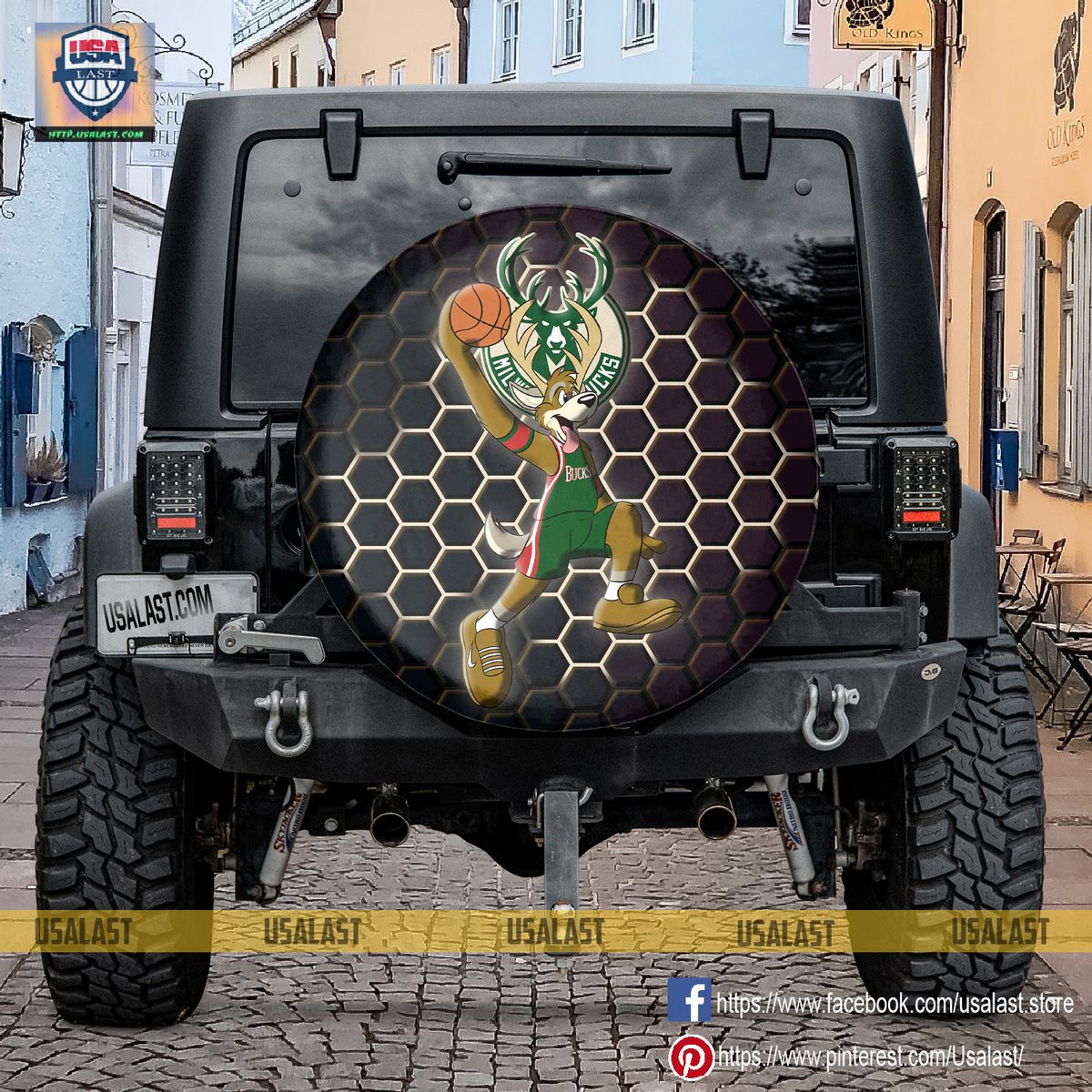 AMAZING Milwaukee Bucks NBA Mascot Spare Tire Cover