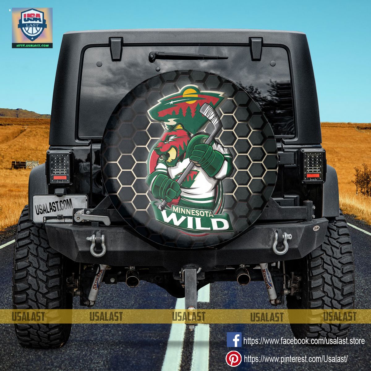 AMAZING Minnesota Wild NHL Mascot Spare Tire Cover