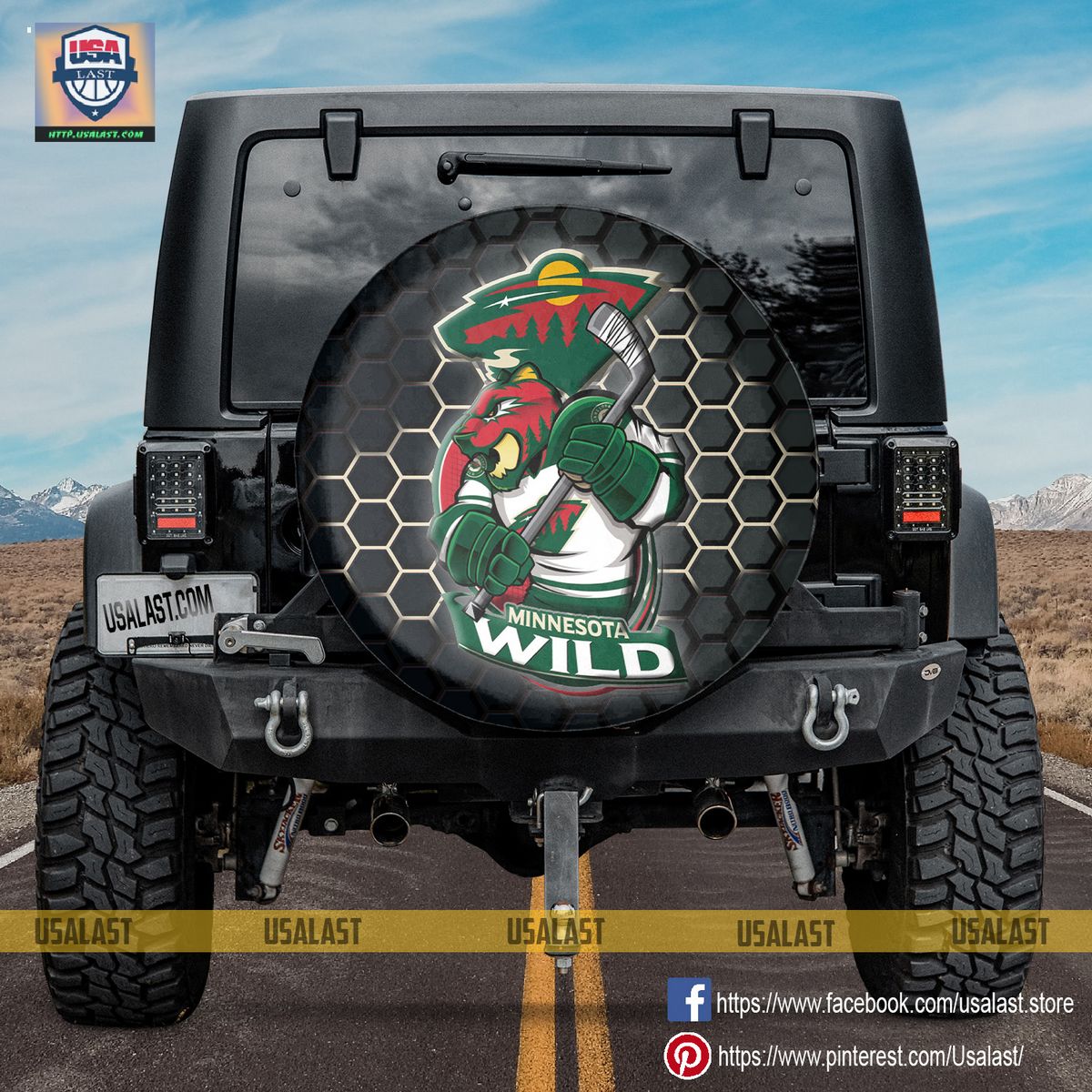 AMAZING Minnesota Wild NHL Mascot Spare Tire Cover
